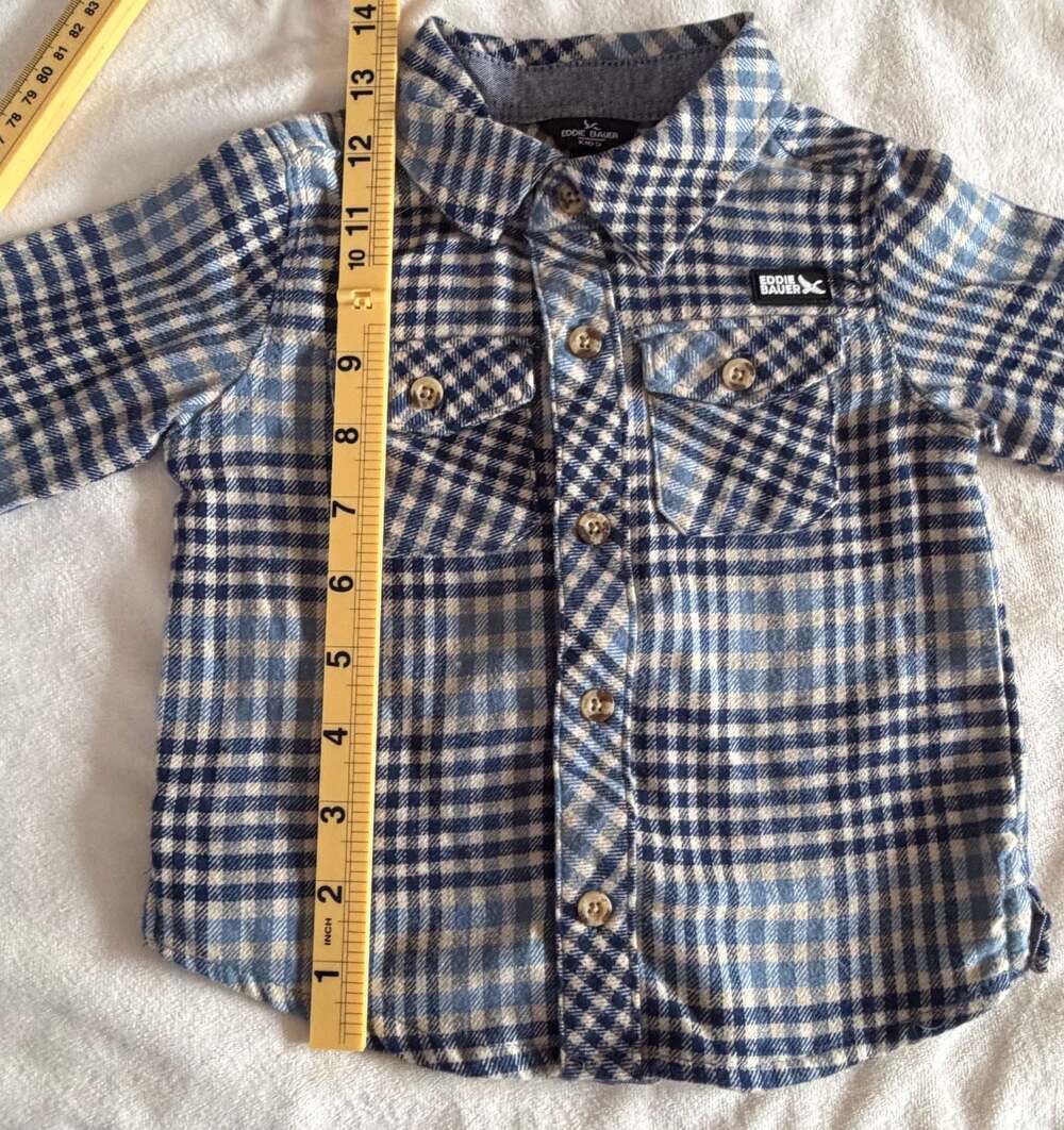 Eddie Bauer Boys Extra Soft Button Up Plaid Shirt - Picture 4 of 6